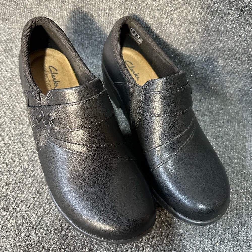 NWT women’s Clark’s Angie Pearl leather slip on shoes SZ 6.5 - Picture 6 of 8